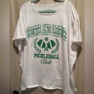 Show Me Your MuMu White and Green Pickleball Tee
